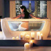 Vision Gruppo treesse ванна со стеклянными вставками 1800x800x600 мм, монтаж в правый угол, гидромассаж