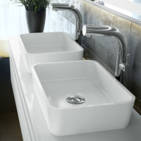 Edge Victoria+Albert раковина из минерального литья накладная прямоугольная 45х32 см