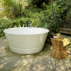 Taizu Victoria Albert премиум ванна из искусственного камня напольная, круглая 150 см