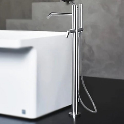 Square Agape смеситель для ванны напольный с ручным душем