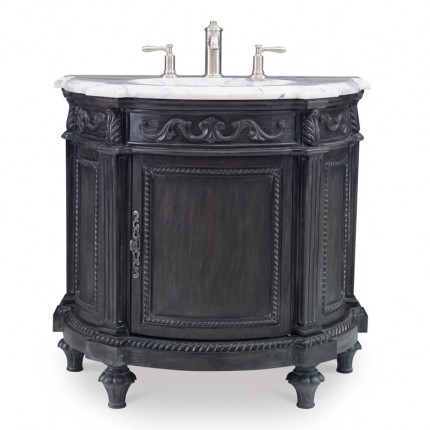 Demilune Sink Chest мебель для ванной в стиле барокко из массива 91см Ambella