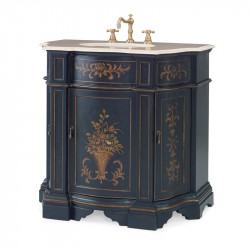 Floral Ebony Sink Chest мебель для ванной в стиле барокко из массива 89см Ambella