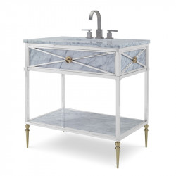 Консоль для ванной в стиле ампир со столешницей из мрамора Ambella Napoleon Petite Sink Chest