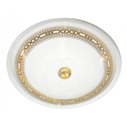 Gold Chains раковина с рисунком цепь (золотая или платина) Atlantis Porcelain Art