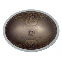 Majestic Bronze раковина под бронзу с орнаментом барокко Atlantis Porcelain Art
