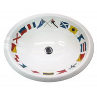 Nautical Flags раковина с рисунком морские сигнальные флаги Atlantis Porcelain Art