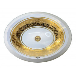 Imperial Acanthus Gold раковина для ванной с золотым акантом Atlantis Porcelain Art