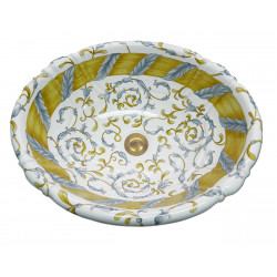 Feathers раковина с цветочным декором Atlantis Porcelain Art