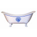 Fiore ванна с синим цветочным декором (например гжель и тд) Atlantis Porcelain Art