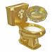 Full Burnished Gold унитаз с декором матовое золото или платина Atlantis Porcelain Art. НА ЗАКАЗ!
