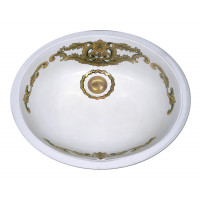 Antiquity Gold & Platinum раковина для ванной с классическим античным орнаментом