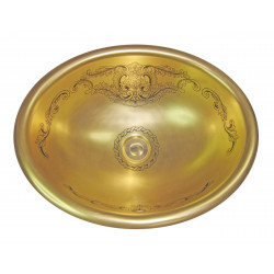 Gold Legacy раковина для ванной с классическим рисунком "наследие" на золоте Atlantis Porcelain Art