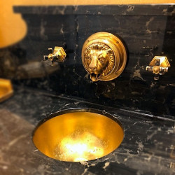 Full Burnished Gold раковина раковина с декором матовое золото Atlantis Porcelain Art