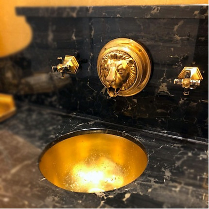Full Burnished Gold раковина раковина с декором матовое золото Atlantis Porcelain Art