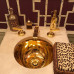 Full Bright Gold раковина из керамики с декором глянцевое золото Atlantis Porcelain Art
