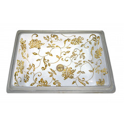 Mille Fleurs Gold & Platinum раковина с цветочным рисунком золото или платина Atlantis Porcelain Art