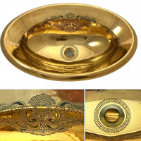 Versace Custom design раковина с золотым декором Atlantis Porcelain Art