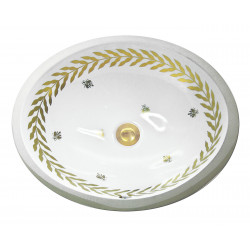 AP-1420 Wreath & Bees раковина с орнаментом венок лавр и пчелы Atlantis Porcelain Art