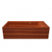 Laguna Lounger Bagno Sasso ванна из дерева прямоугольная с анатомической формой чаши