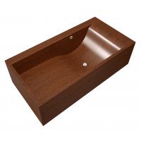 Laguna Lounger Bagno Sasso ванна из дерева прямоугольная с анатомической формой чаши