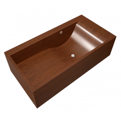 Laguna Lounger Bagno Sasso ванна из дерева прямоугольная с анатомической формой чаши