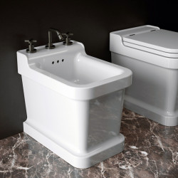 Metropolitan Bleu Provence приставной (напольный) унитаз и биде в индустриальном стиле, цвет белый или черный, цветной