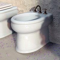 Romantica Bleu Provence унитаз (и биде) приставной в ретро стиле белый, черный или цветной