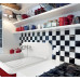 BLEU PROVENCE 90х68 см кухонная мойка с боковым "крылом" керамическая белая или цветная (или с декором), встраиваемая, навесная или на ножках