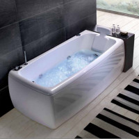 Lucky Blu Bleu акриловая ванна с гидромассажем версии BLU TWO, белая 180х80 h60 см с подголовником В НАЛИЧИИ
