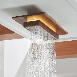 Frank Lloyd Wright верхний душ со вставками из древесины тика (или без) с подсветкой 533х254 мм