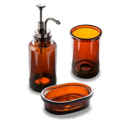PHARMACY AMBRA Cipi аксессуары для ванной из коричневого стекла, в винтажном стиле СНЯТО