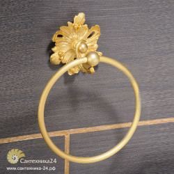 Кольцо для полотенца в стиле барокко из латуни в отделке хром или золото Ciulli