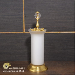 Ершик классика (барокко) напольный, стакан матовый хрусталь база из латуни в отделке хром или золото Ciulli