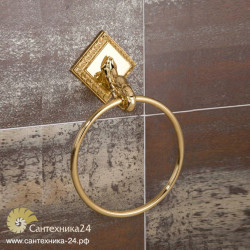 Кольцо для полотенца лебедь в отделке хром или золото Ciulli