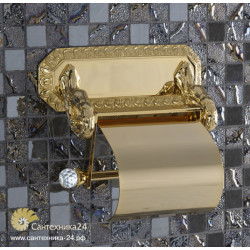Бумагодержатель в стиле барокко лебедь (swan) из латуни в отделке хром или золото Ciulli