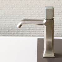 ITALY Cristina смеситель для раковины на 1 отверстие, ручки мрамор