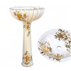 Decorated Bathroom Gold Orchids раковина для ванной с цветочным декором золотая орхидея