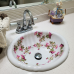 Decorated Bathroom Heirloom Roses & Hummingbirds раковина для ванной с цветочным рисунком