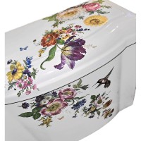 Decorated Bathroom унитаз с цветочным рисунком, ручная роспись