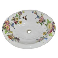 Decorated Bathroom раковина с цветочным рисунком