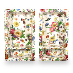 Decorated Bathroom Flowers встраиваемая душевая полка (мыльница, держатель туалетной бумаги) керамическая с цветочным рисунком НА ЗАКАЗ