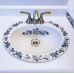 Decorated Bathroom раковина овальная встраиваемая для ванной с рисунком синяя роза в наличии