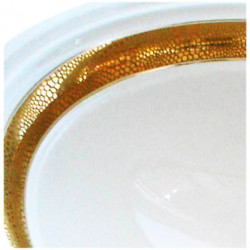 Decorated Bathroom раковина встраиваемая с золотым бордюром (кожа змеи или ската)