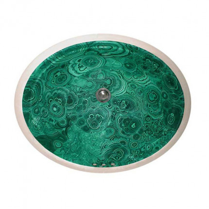 Decorated Bathroom Faux Malachite раковина для ванной с декором (рисунком) под малахит