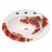 Oriental Poppies раковина для ванной с рисунком алые маки