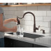 Abbott Delta кухонный смеситель ретро с выдвижным душем бронза на 1 или 3 отверстия, премиум уровня, с дозатором мыла В НАЛИЧИИ