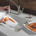 Foundry полупрофессиональный смеситель для кухни в нео классическом стиле с выдвижным душем матовый хром в наличии
