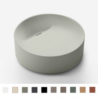 Fontana Falper круглая накладная раковина для ванной из искусственного камня белая или цветная 43см H13