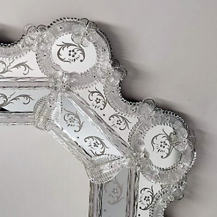 Venetian Mirror Murano Glass "Mazzorbo" зеркало Fratelli Tosi