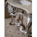 Gondola GAIA консоль 140 см для ванной в стиле барокко, из массива дерева, светло коричневый матовый окрас + серебро